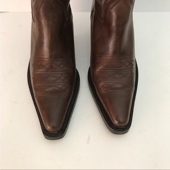 ZIGI New York women’s western brown studded snip tor boots - Picture 4 of 7